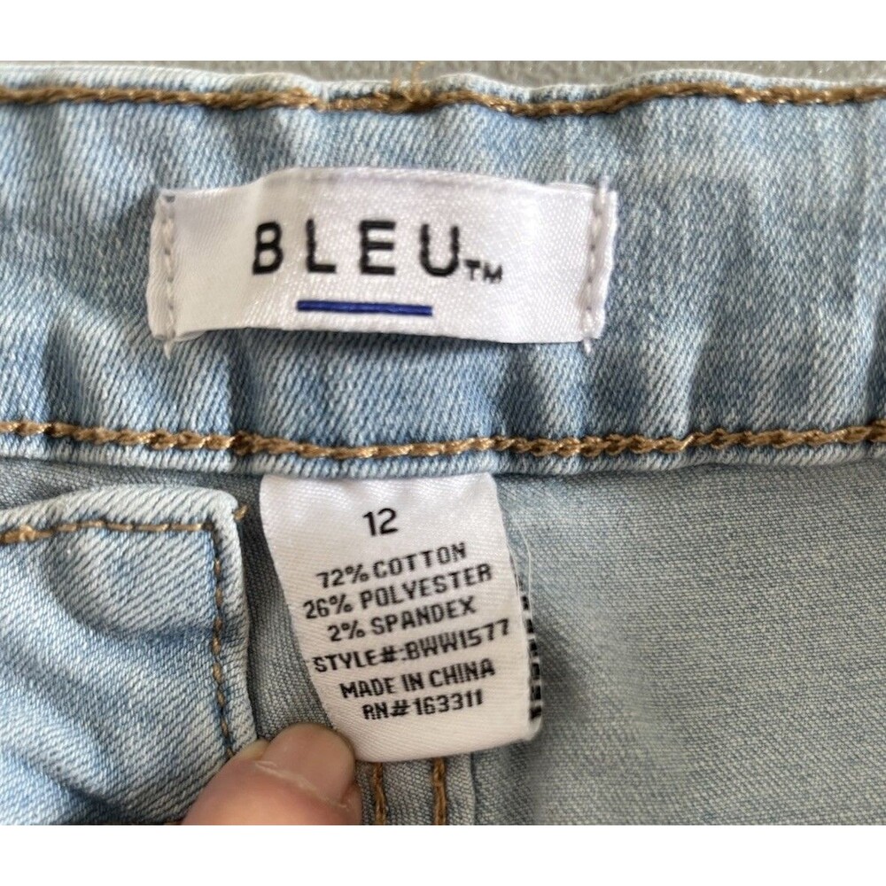 Blue Baggy Womens Jeans Size 12 Light Washed Blue Denim Y2K 90’s Streetwear - Picture 3 of 7